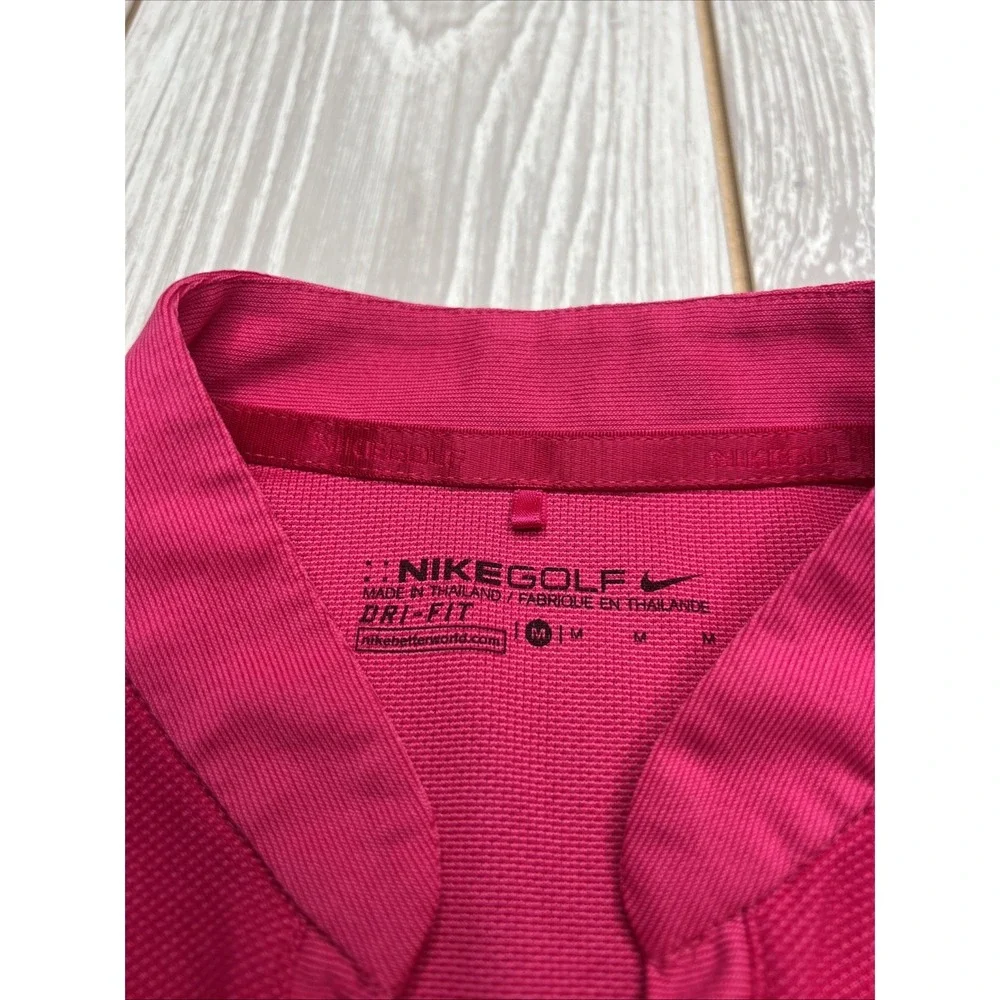 Nike Womens Golf Short Sleeve Polo Womens Size Medium Pink